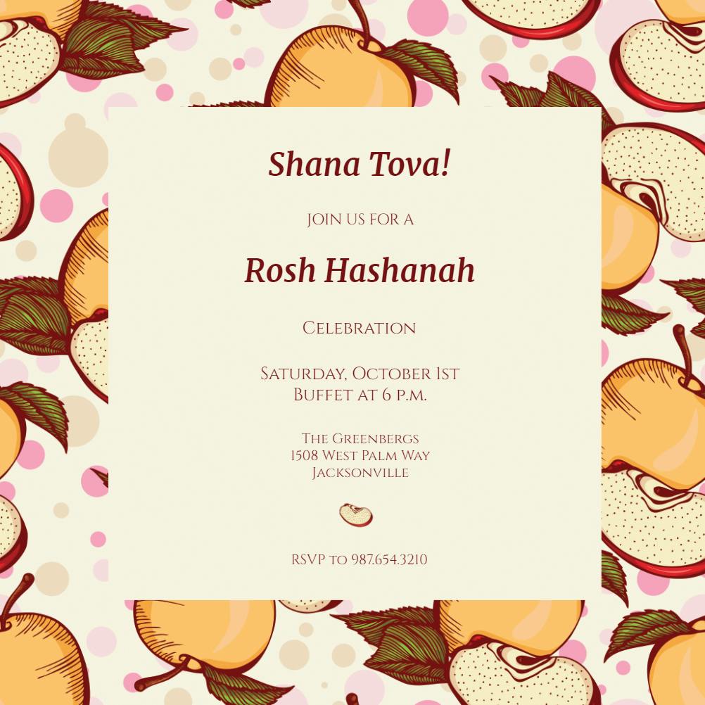 Apple acre -  invitación para rosh hashanah