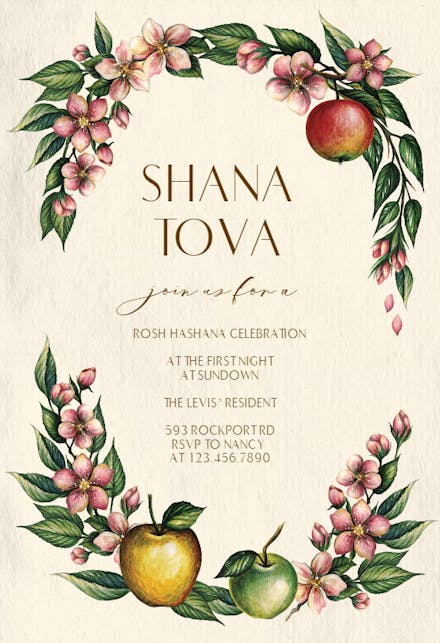Invitaciones Para Rosh Hashanah Gratis | Greetings Island