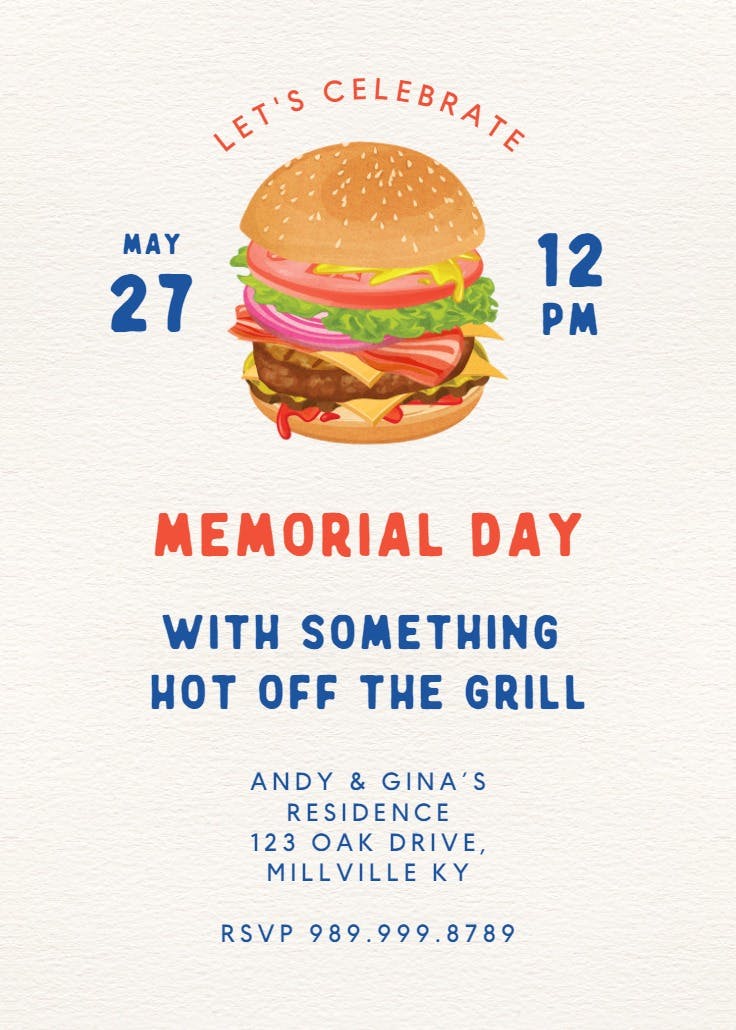 Best memorial day - invitación del día conmemorativo