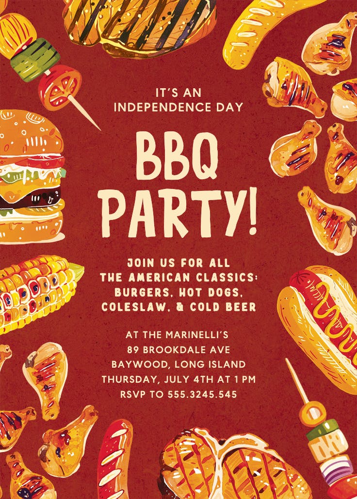 Best of july - 4th of july invitation