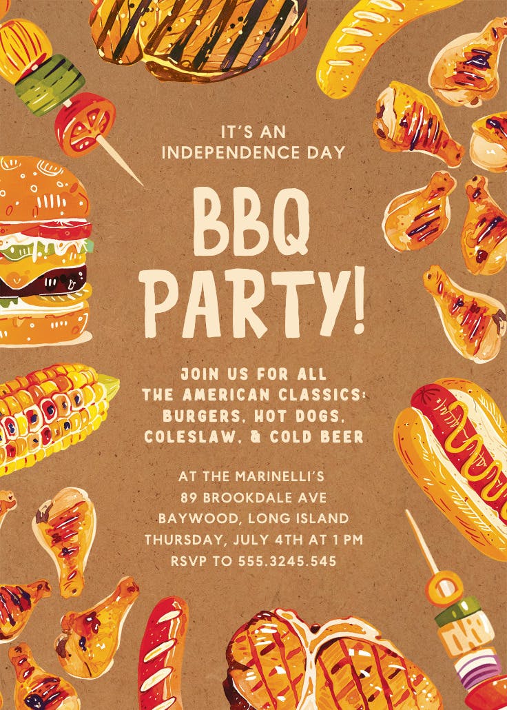 Best of july - invitación para el 4 de julio