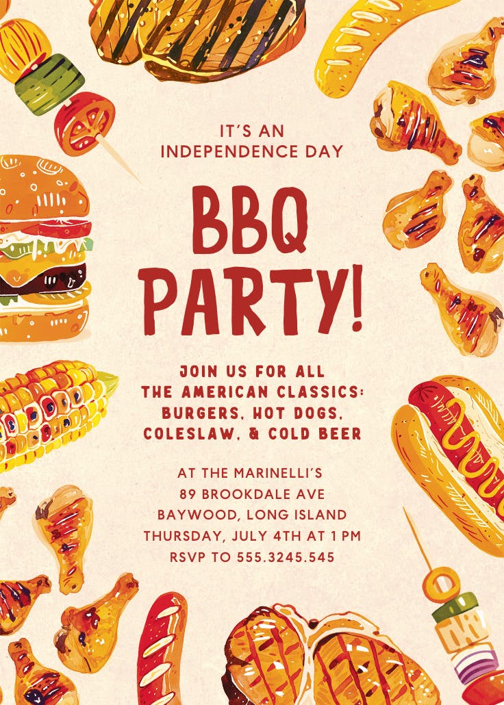 fourth of july party invitation free