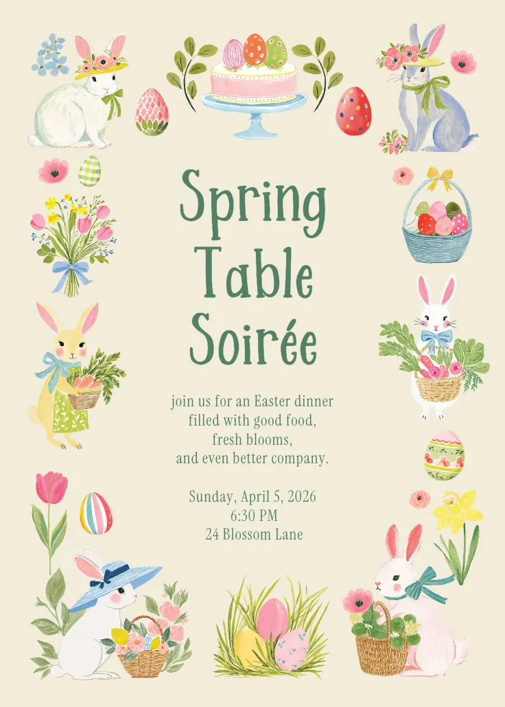 Bloom & gather - paasuitnodiging