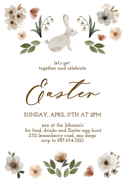 Easter Invitation Templates (Free) | Greetings Island