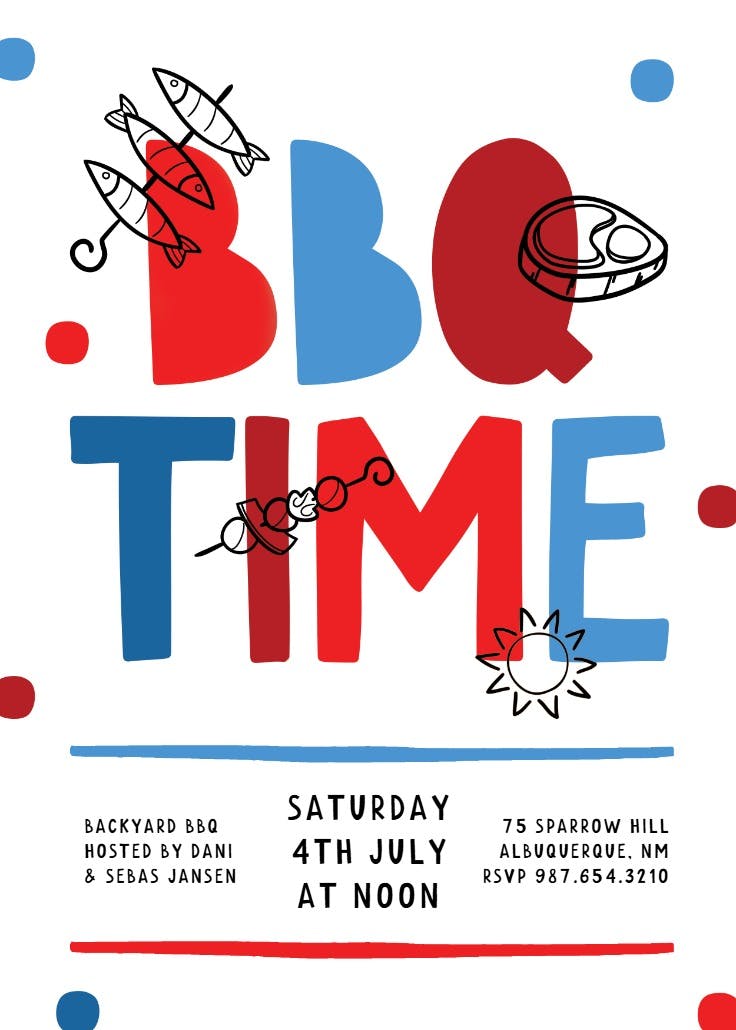 Boldest flavors - 4th of july invitation