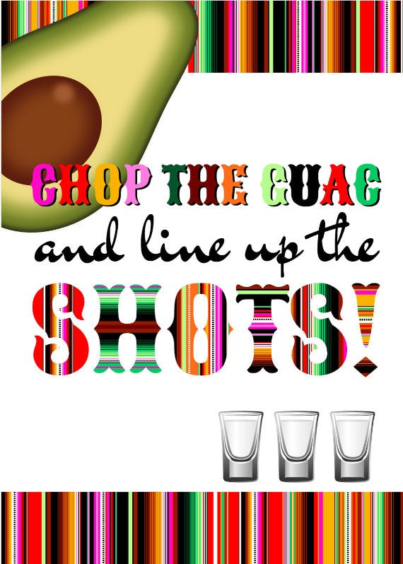 Chop the guac -  tarjeta de día festivo