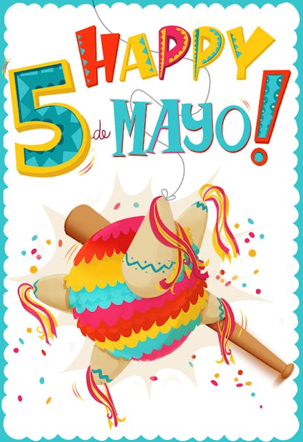 Cinco Pinata - Cinco de Mayo Card