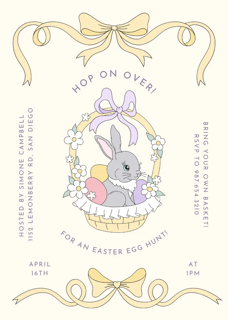 Cute basket - ostereinladung