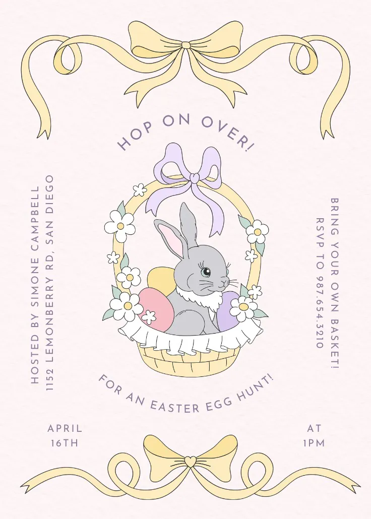 Cute basket - ostereinladung