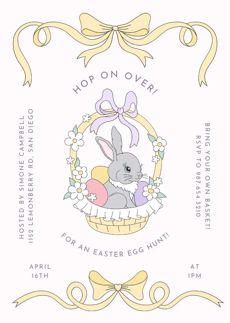 Cute basket - ostereinladung