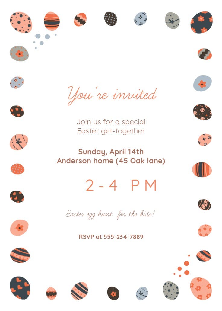 Decorative eggs - invitación de pascua