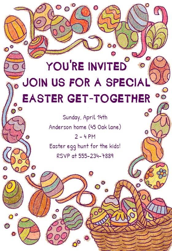 Decorative eggs - easter invitation