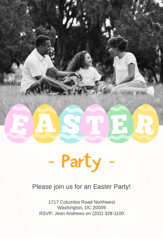 Easter fun - holidays invitation