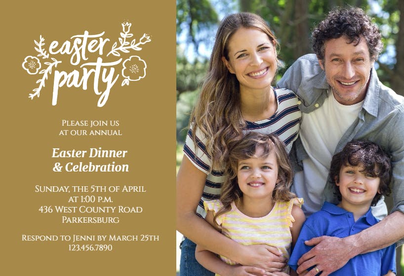 Easter party - easter invitation