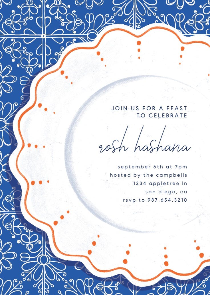 Eat & mingle - invitación para rosh hashanah