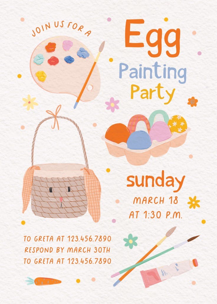 Egg painting - invitación de pascua