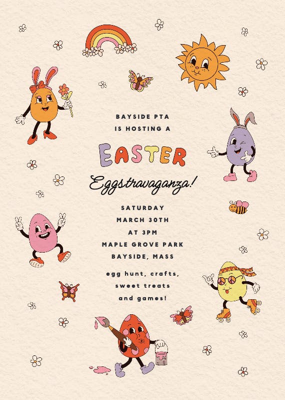 Eggs at work - easter invitation