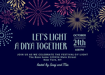 Fireworks - Diwali Invitation