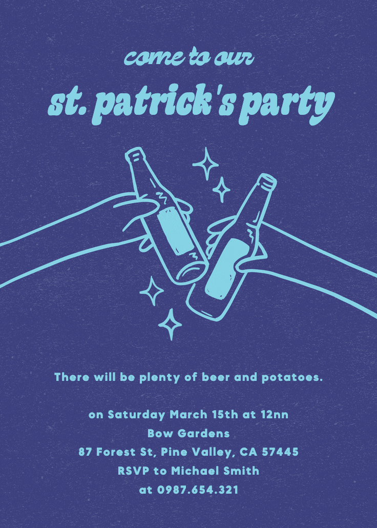 Fizzy fun - holidays invitation