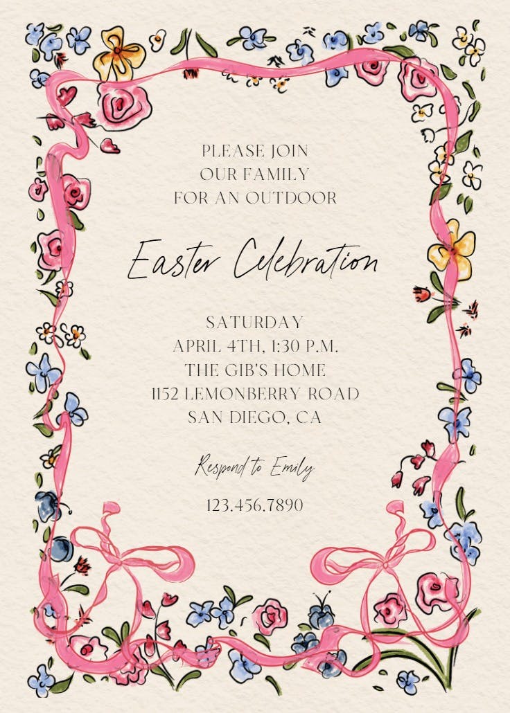 Flourished seaason - invitación de pascua