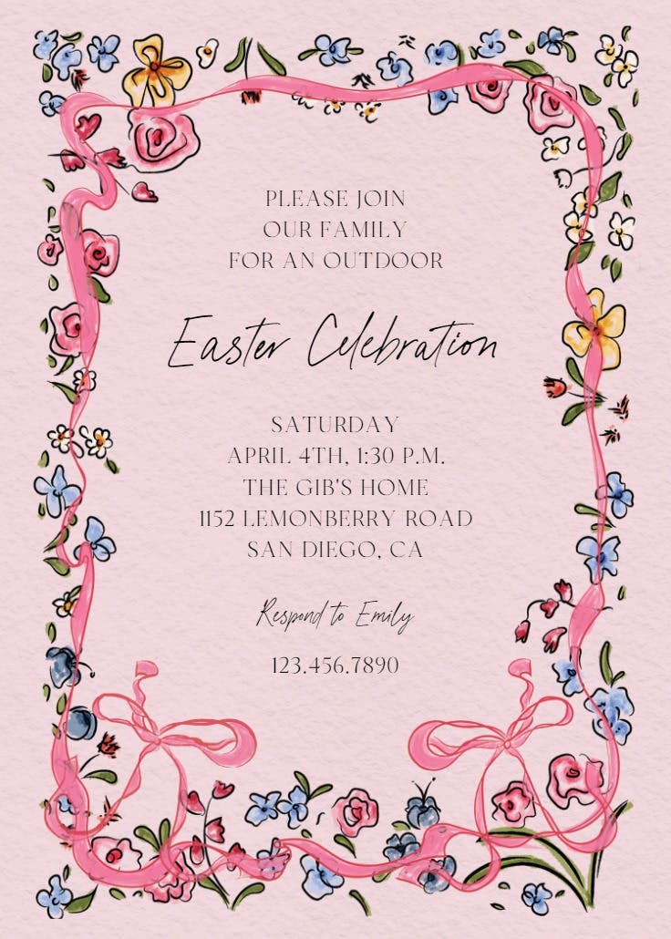 Flourished seaason - invitación de pascua