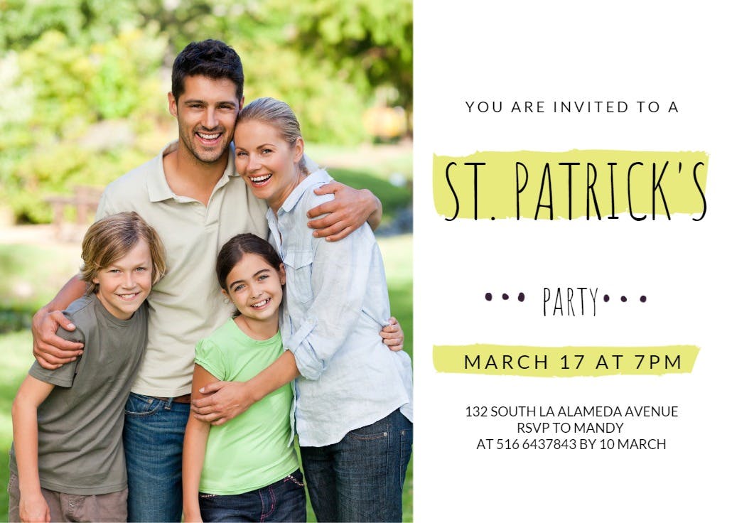 Get lucky - st. patricks day invitation