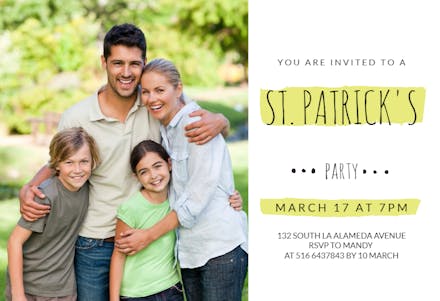 Get Lucky - St. Patricks day Invitation
