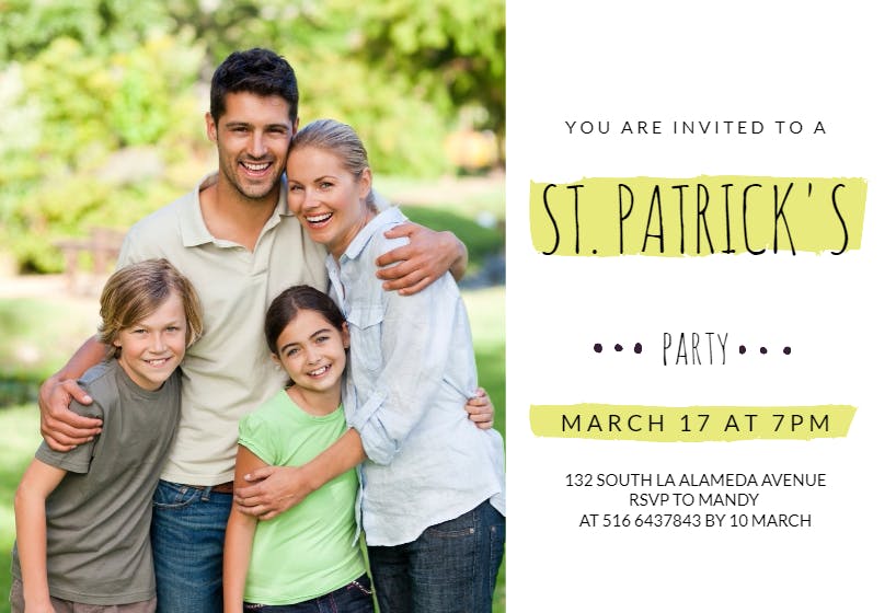 Get lucky -  invitación para el día de san patricio