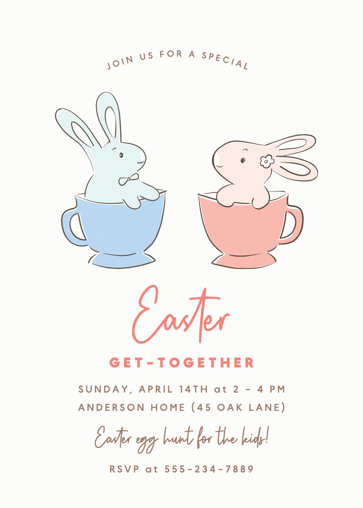 Get together - invitación de pascua