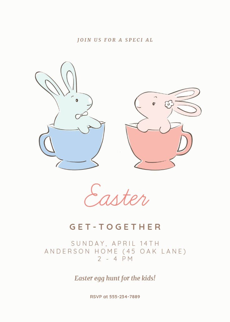 Get together - invitación de pascua