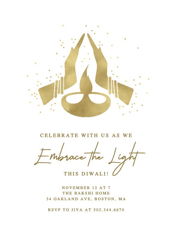 Golden prosperity -  invitacione para el festival de diwali