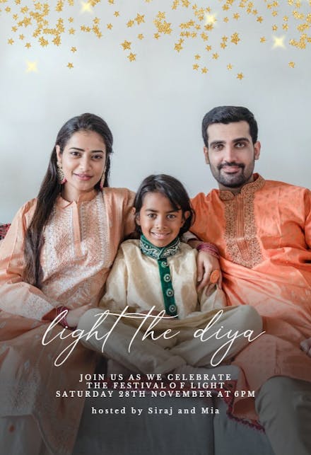 Golden Star - Diwali Invitation