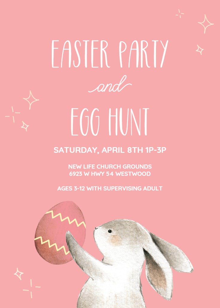 Hop on it - easter invitation