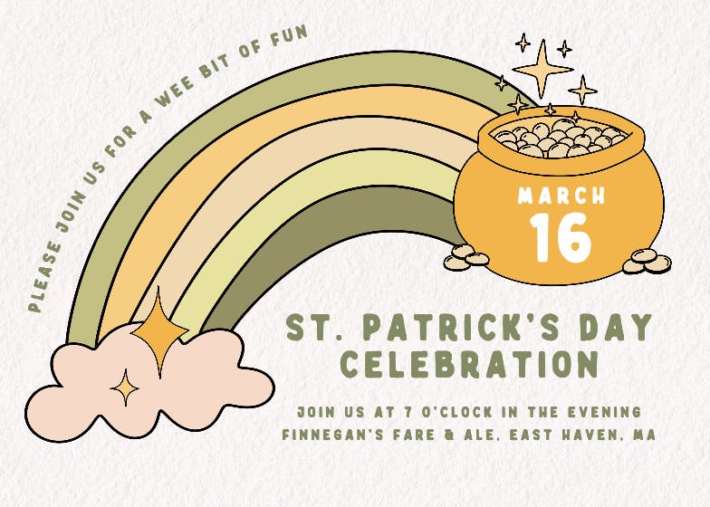 Irish fun - st. patricks day invitation