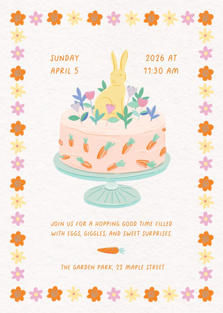 Little bunny bash - convite de páscoa