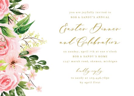 Lunch on us - easter invitation