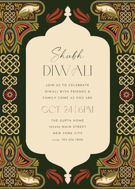 Mohabbat frame - diwali invitation