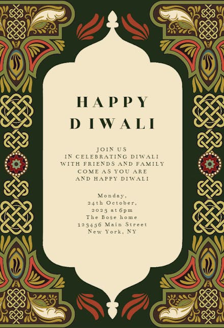 Mohabbat frame - Diwali Invitation