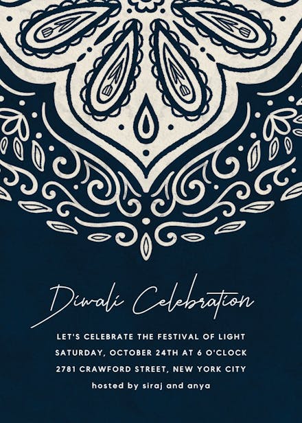 Ornate - diwali invitation