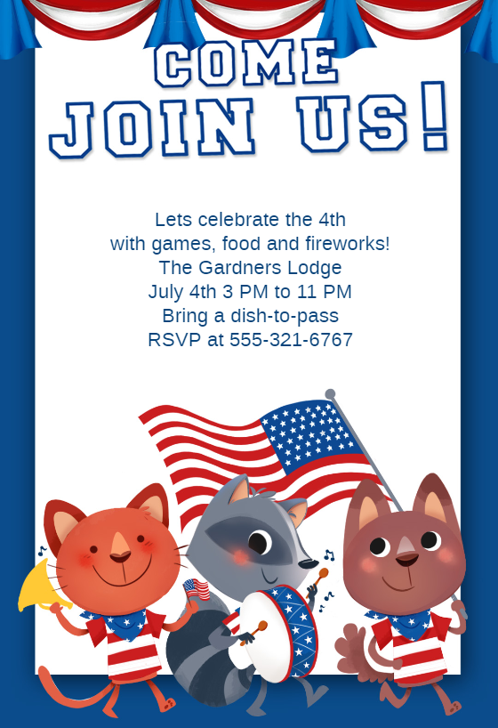 Free 4th Of July Invitation Templates Greetings Island