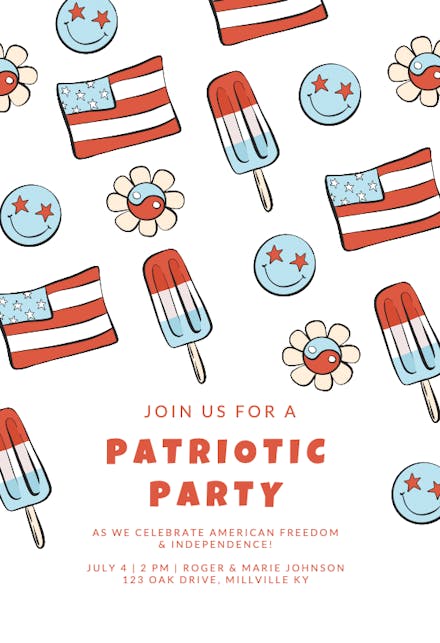 Fourth of July Invitation Vintage Fourth of July Invitation 