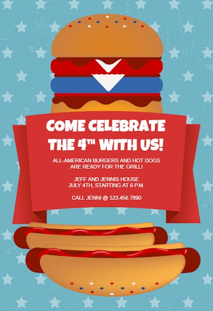 Ready for The Grill - 4th of July Invitation