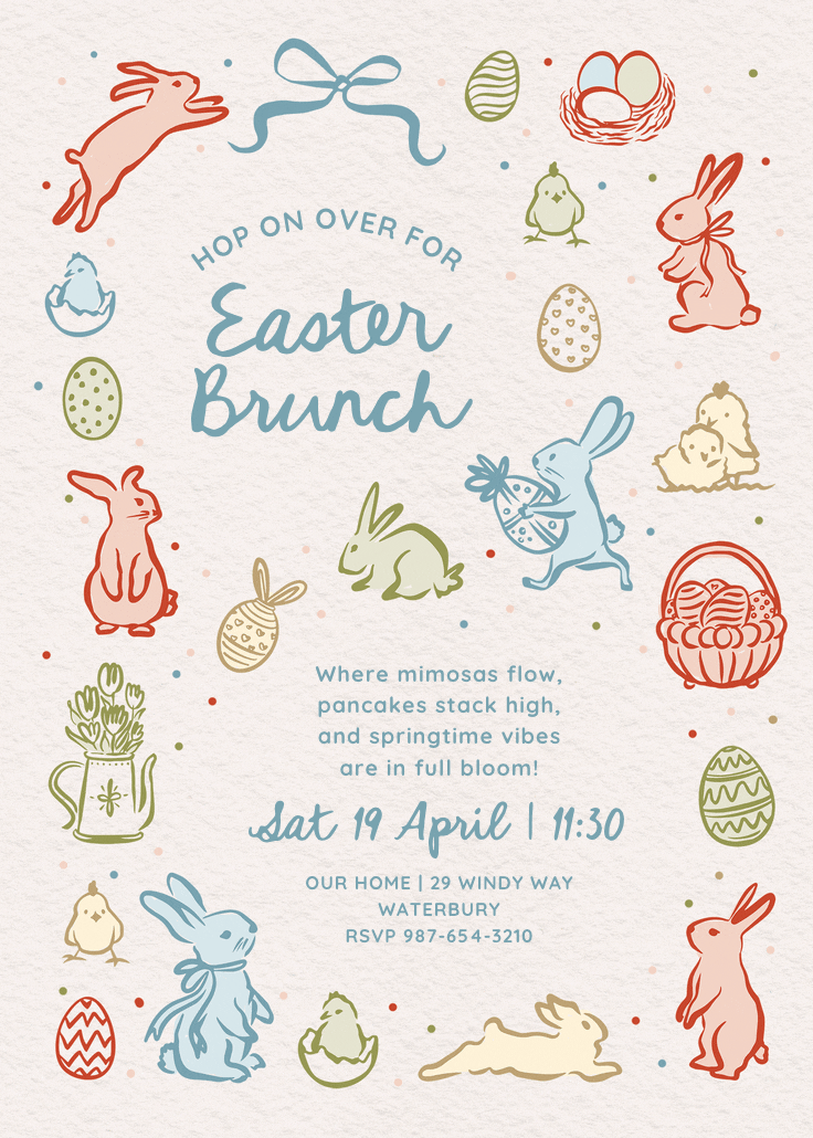 Spring sketches - easter invitation