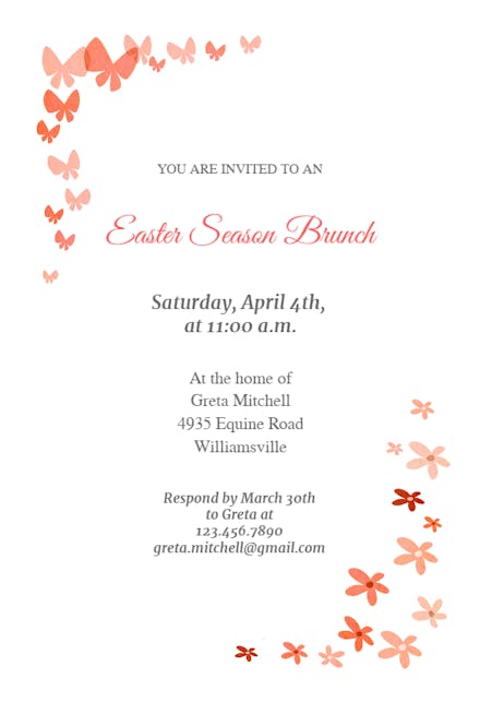 Springy Invitation - Easter Invitation