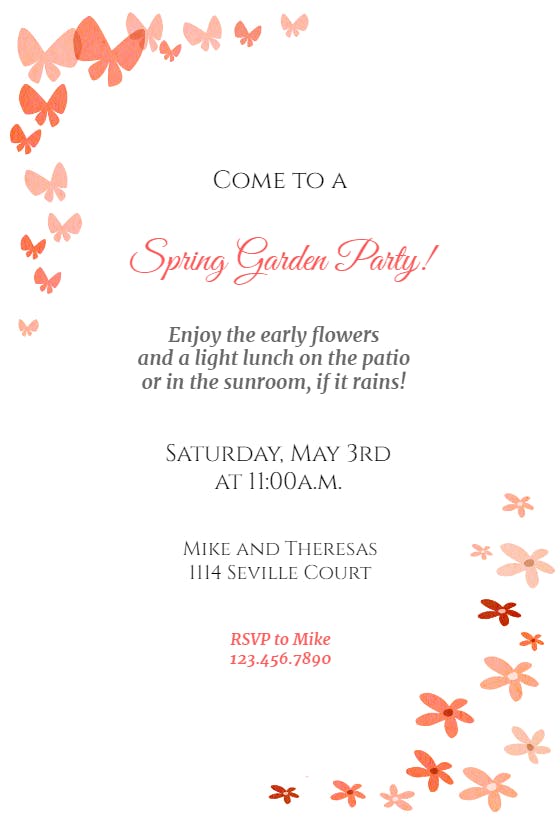Springy invitation -  invitation template