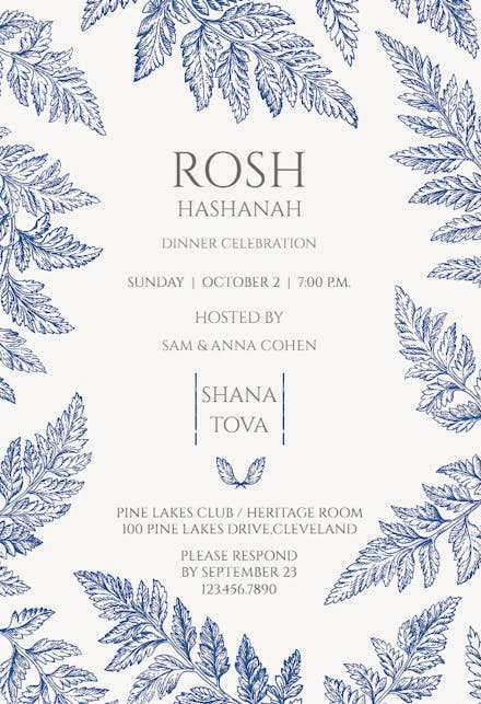 Touch of nature - holidays invitation