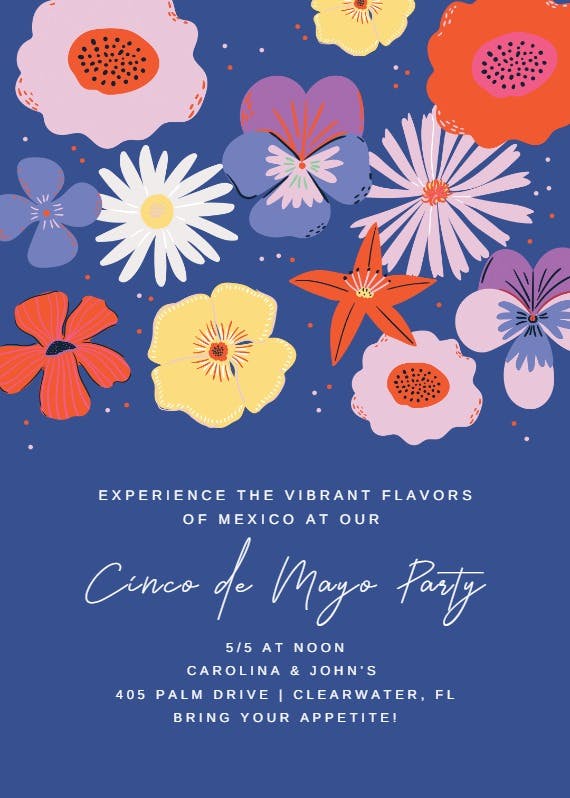 Vivid and vibrant -  invitación del cinco de mayo