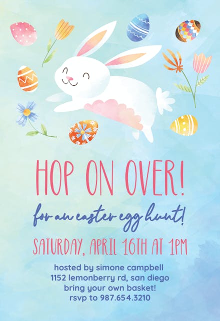 Easter Crafts Party Animated Invitation Template