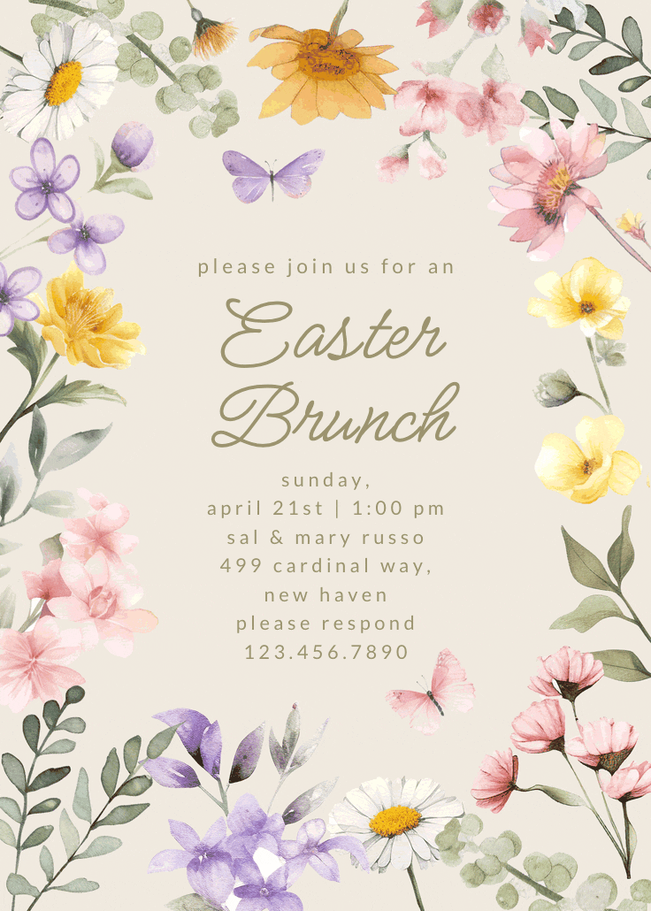 Wonderful blossoms - invitación de pascua