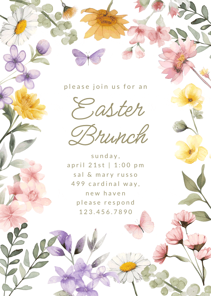 Wonderful blossoms - invitación de pascua